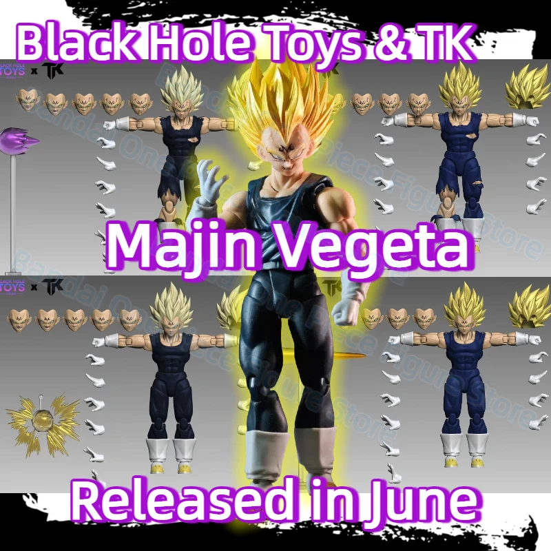 Color: Pink - In Stock Black Hole Toys & TK Dragon Ball Z SHF Super Saiyan SSJ Majin Vegeta Battle Damage Vegeta Anime Action Figures