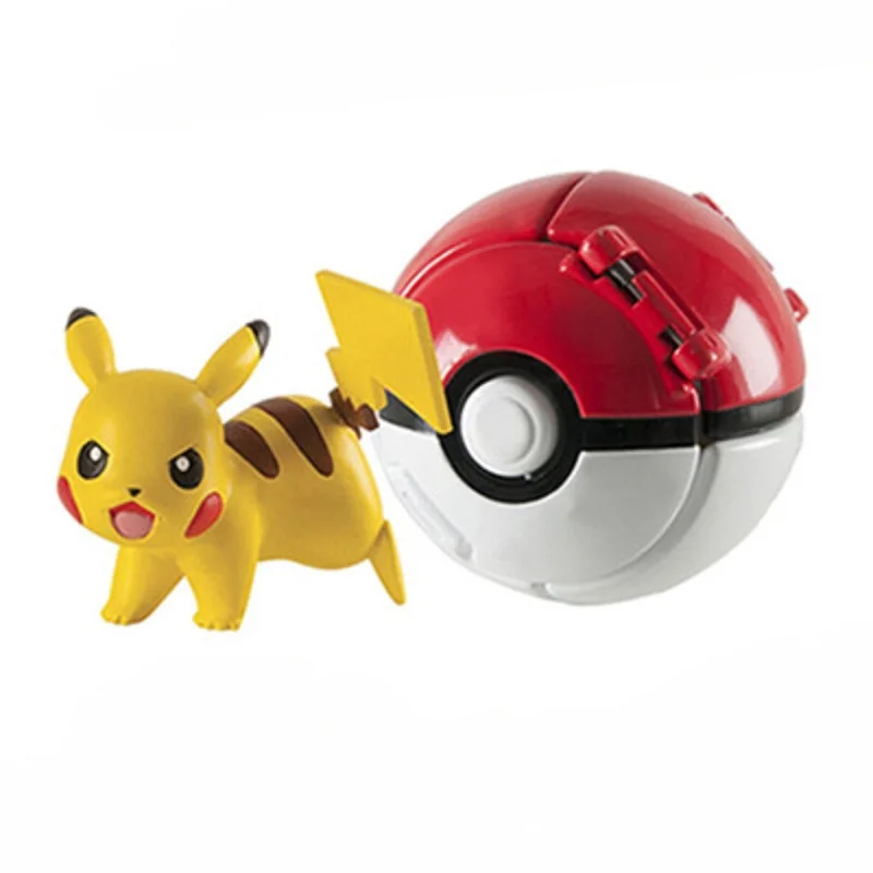 Color: WHITE - New Pokemon Pokeball Anime Action Figurse Pikachu Squirtle Pocket Monster Variant Pok?©mon Game Elf Ball Model Toys Kids Gift