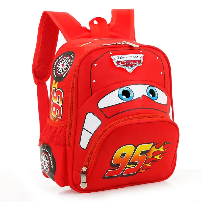 Color: Blue - Disney car children's bag kindergarten boy safety backpack primary school students 3-6 years old