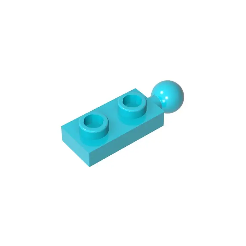 Color: RED - Gobricks MOC Compatible Assembles Particles 22890 Plate Modified 1 x 2 with End Towball Building Blocks DIY High-Tech Spare Toys