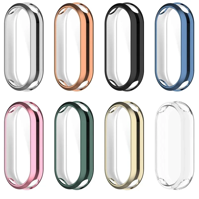 Color: multi - Protective Case For Xiaomi Mi Band 8 Screen Protector Full Cover XioMi Band8 Soft TPU Cover