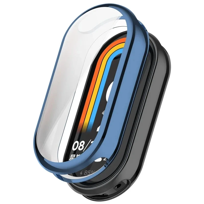 Color: multi - Protective Case For Xiaomi Mi Band 8 Screen Protector Full Cover XioMi Band8 Soft TPU Cover