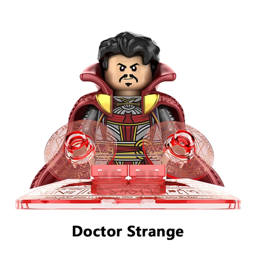 Color: Red - Clearance Sale Shang Chi Model Building Blocks Hellboy Bricks Dormammu Figure Cyclops Mini Figurines Toys