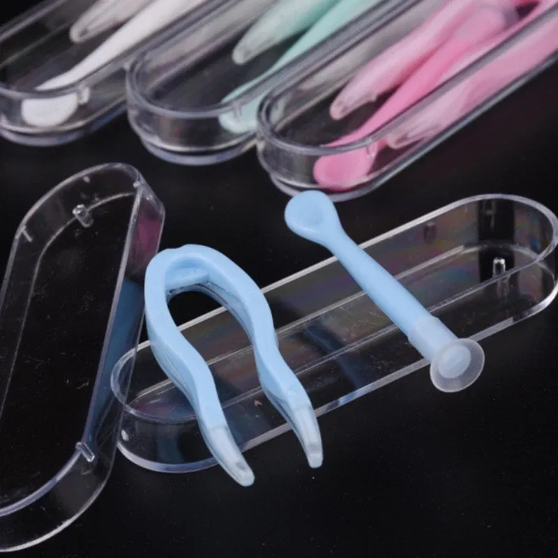 Color: Blue - Remover Contact Lenses Inserter Color Tweezers Suction Stick Eyes Care Tool Kit Contact Lens Case Clip Stick Tweezers Pupils