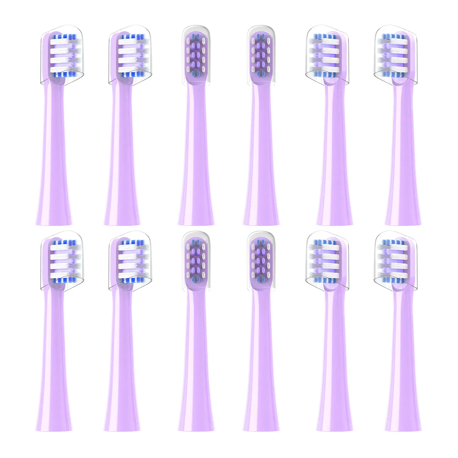 Color: PURPLE - Replacement Toothbrush Heads Compatible with Colgate Hum Connected Smart Battery Toothbrush Refill Head,12 Pack