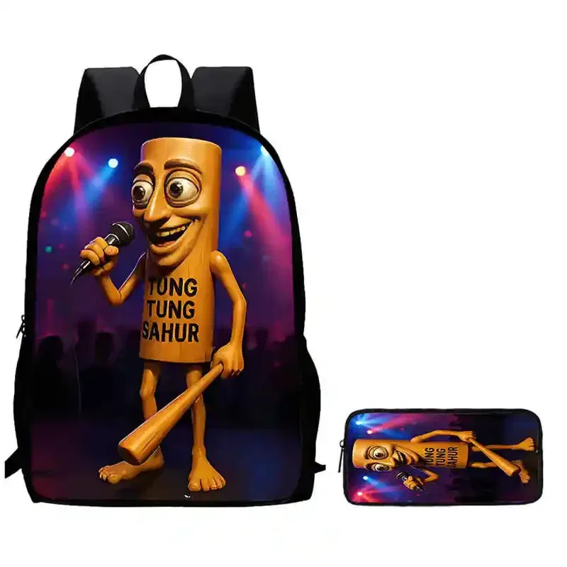 Color: SKY BLUE, Ships From: CHINA - 2Pcs Set School Backpack for Age 5-10,Light Weight Kids Backpack,Cartoon BrainRot Printed School Bags for Boys Girl,Best Gift