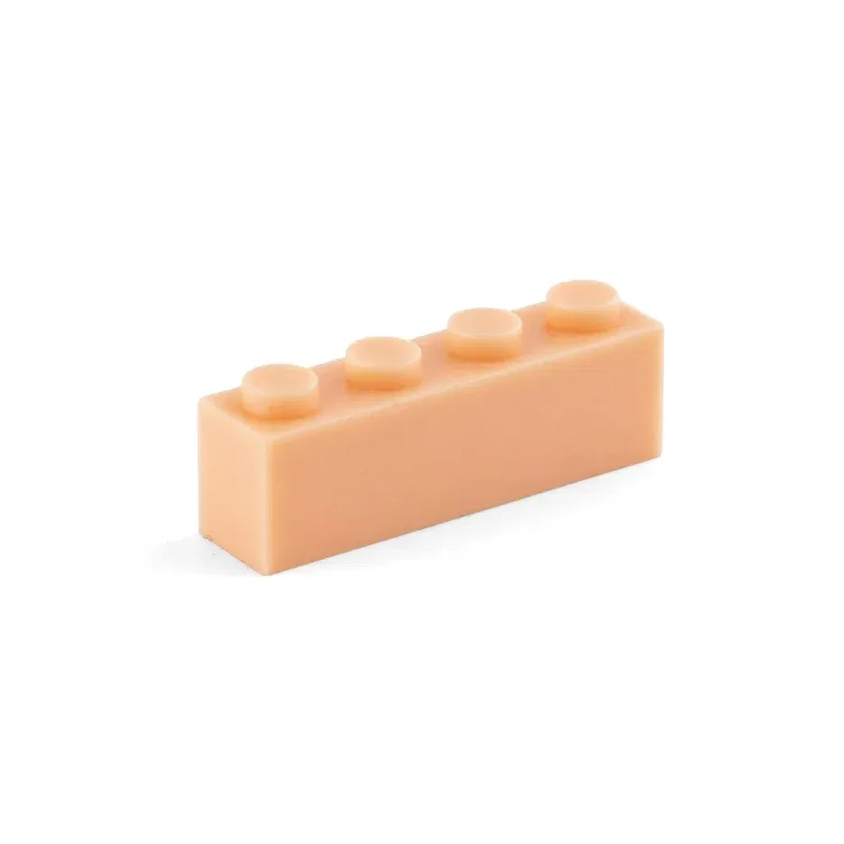 Color: green - 200pcs 1x4 Dots DIY Building Blocks Thick Figures Bricks Educational Creative Toys for Children Size Compatible With 3010