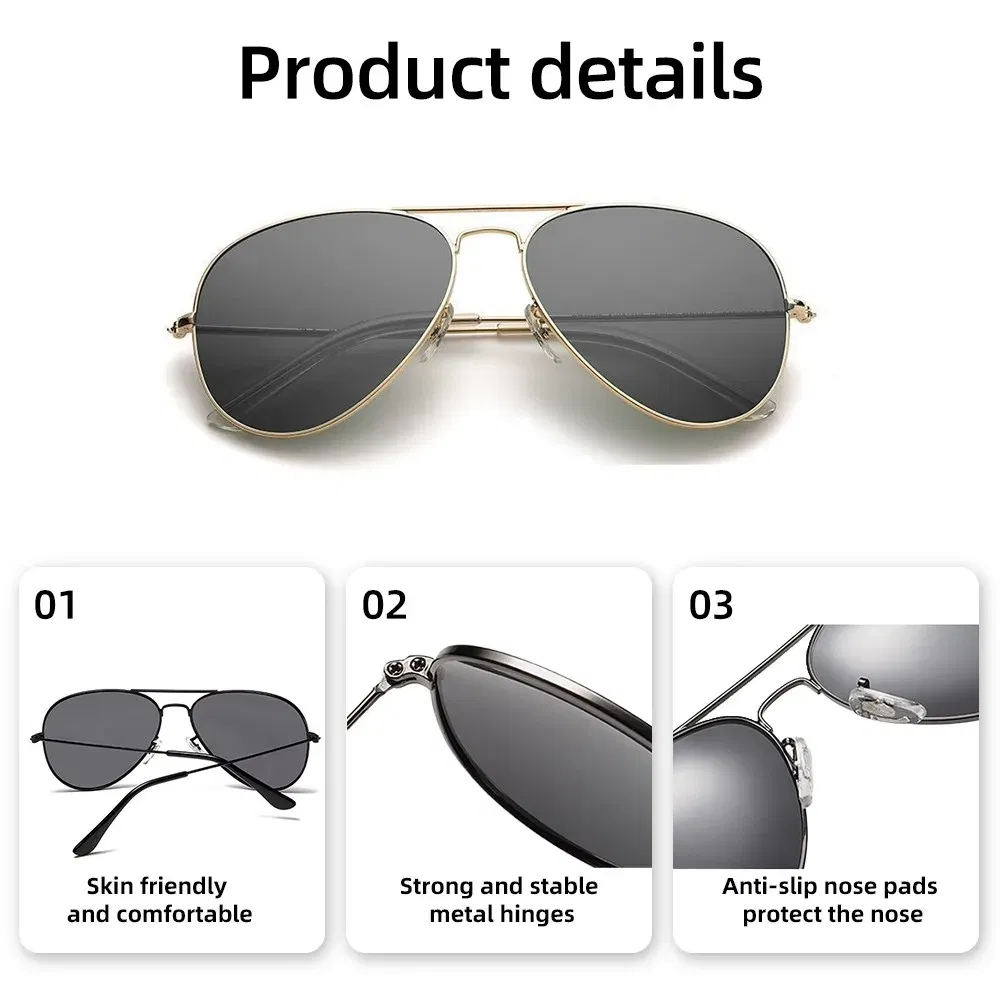 Lenses Color: ROSE RED, Frame Color: Red - Classic Retro Pilot Polarized Sunglasses Men Luxury Metal Black Aviation Sun Glasses Male Fashion Driving Vacation Shades UV400