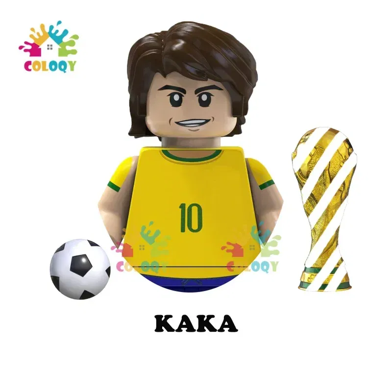 Color: NAVY, Ships From: CHINA - Kids Toys World Famous Football Stars Building Blocks Sport Player Mini Action Figures Golden Cup Toys For Boys Christmas Gifts