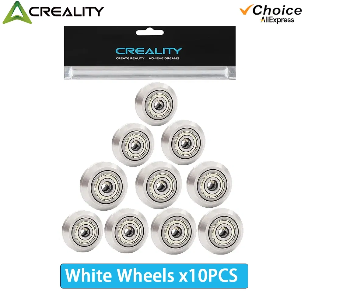 Color: WHITE - 10/20Pcs Creality POM Wheel Plastic Pulley Linear Bearing Gear for Ender-3/V2/Ender-3 S1/CR-10 Series 3D Printer accessory ?»?