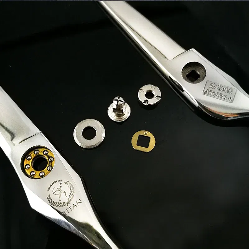 Color: Black - TITAN Professional hair scissors set hairdressing salon cutting tools barber shears 6.0inch