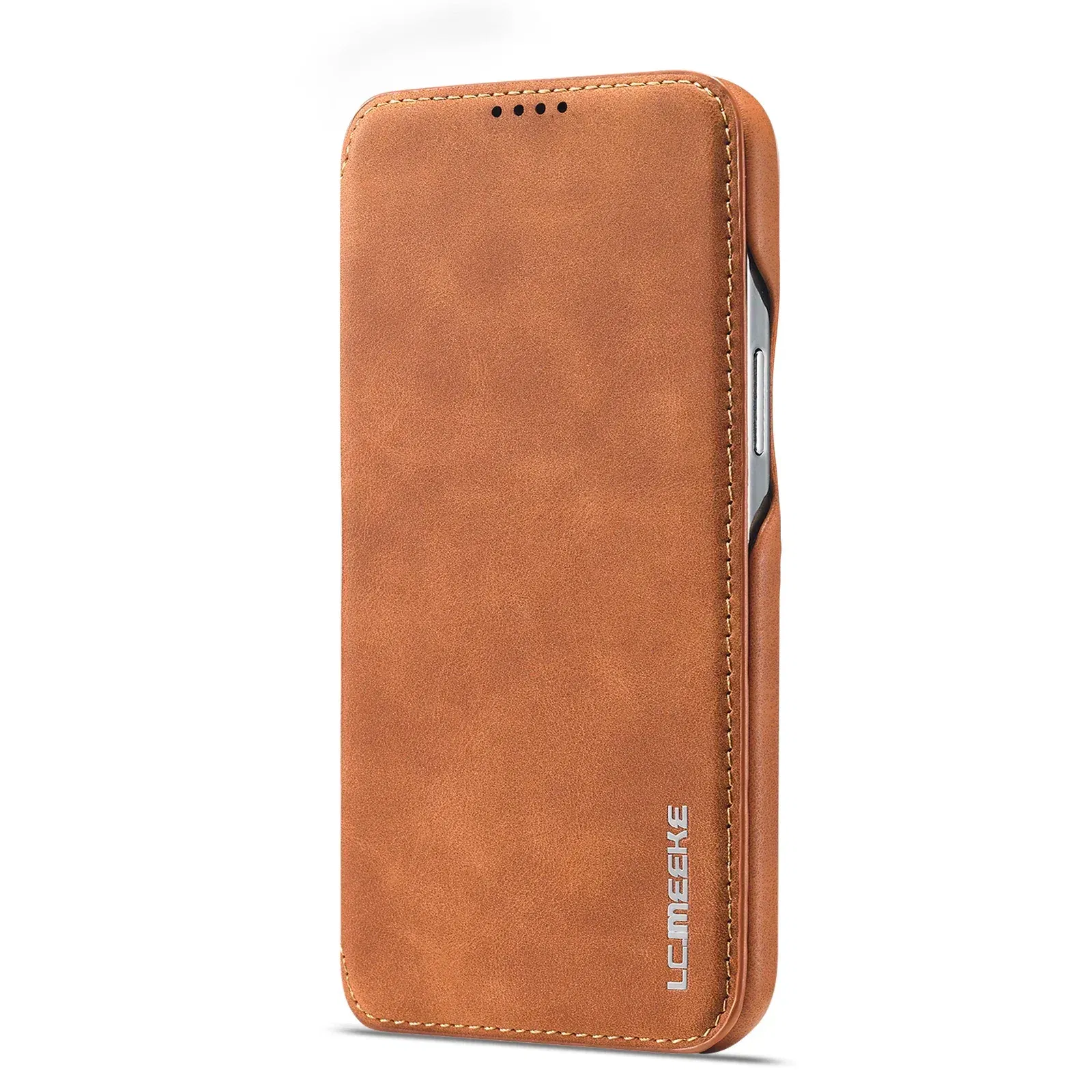 Color: Brown, Compatibility by Model: iPhone 13 Pro Max - Leather Flip Wallet Phone Cover for IPhone 17E 14 15 16 Pro Max 13 12 Mini 11 XS X XR 8 7 Plus SE 2022 Slim Card Slots Book Bag