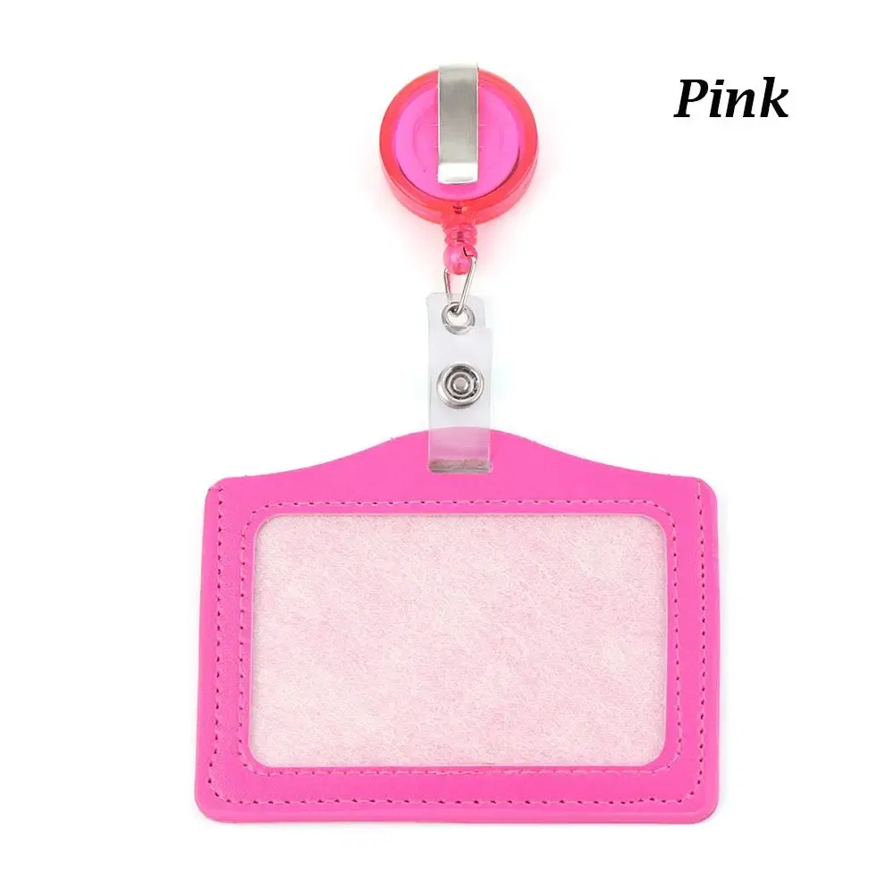 Color: Yellow - Unisex Work Card Holders With Lanyard PU Bank Card Name Credit Card Holders Card Bus ID Holders Identity Badge With Neck Strap