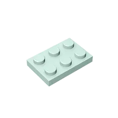 Color: Light Pink - Educational Assemblage GOBRICKS Plate 2 x 3 compatible with lego 3021 pieces of children's toys building block Particles Plate