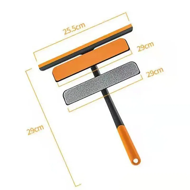 Color: Ivory - Shower Squeegee Glass Clean Scraper Washing Wiper Hanger Floor Window Cleaning Household Water Wall Hanging Mirror with Handle