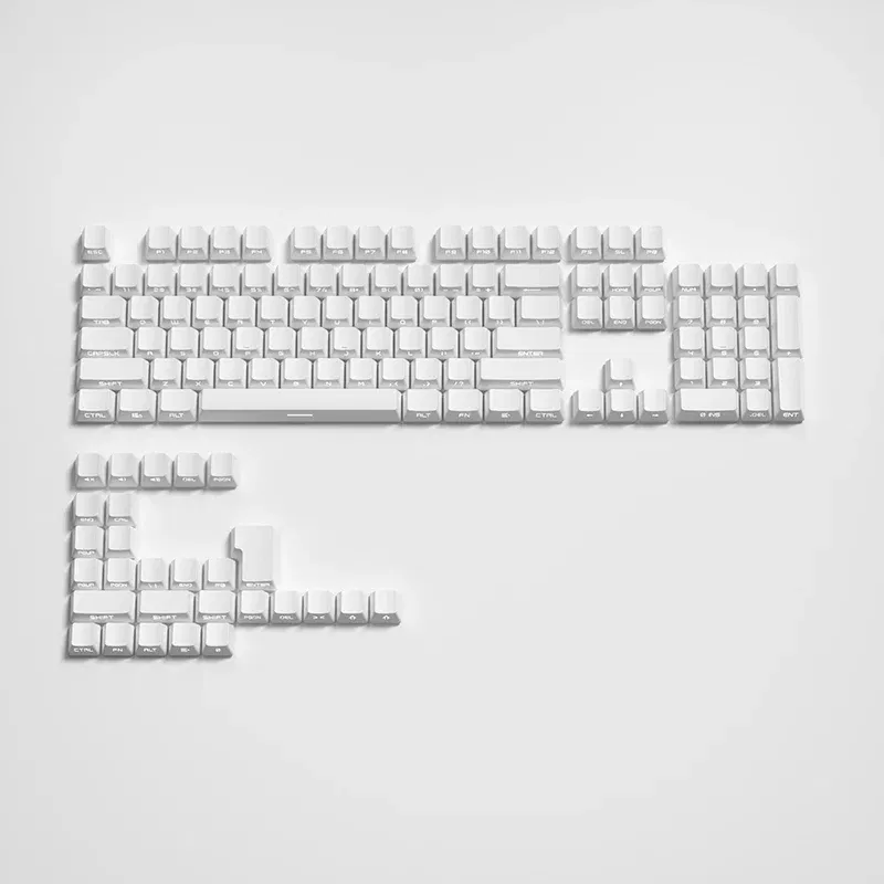Color: Khaki - Gradient Keycaps Side Printed Shine Through PBT Double Shot OEM Profile for MX Switches Gaming Keyboard 130+key caps