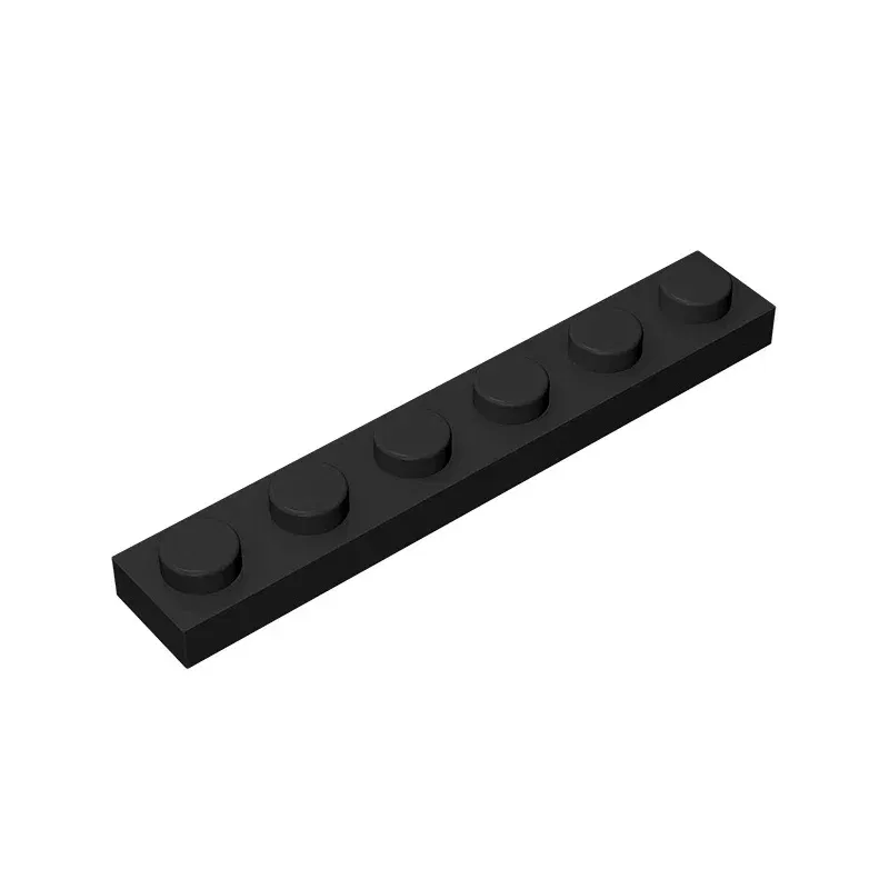 Color: DARK GRAY - Gobricks GDS-505 Plate 1 x 6 compatible with lego 3666 pieces of children's DIY building block Particles Plate DIY