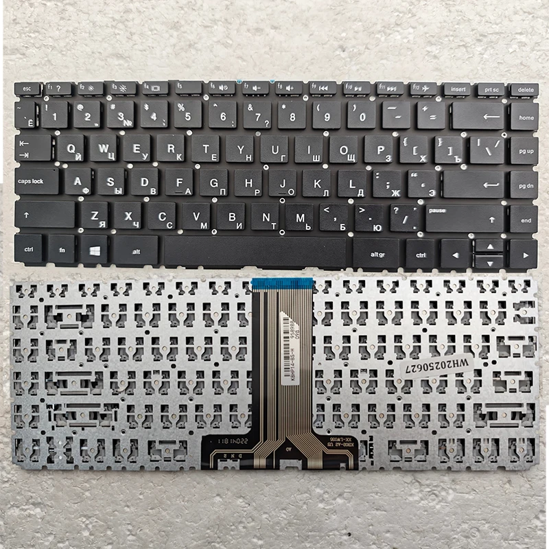 Color: Yellow - US/RU/SP Laptop Keyboard For HP 14-BA 14-BD 14-BF 14-BS 14-BP 14-BK 14-BW 14-CB 14-CF 14-DK 14-DP 14S-CR 14S-CF 14S-DP 14M-BA