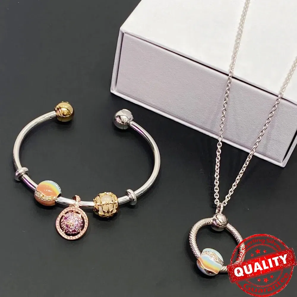 Gem Color: Black, Metal Color: Rhodium Plated - Luxury 925 Sterling Silver Sun & Moon Open Bangle Women Cuff Bracelet For Gold DIY Charm Jewelry Set Accessories Gift Making