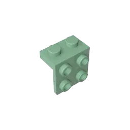 Color: Bright Green - MOC PARTS GDS-641 ANGLE PLATE 1X2 / 2X2 compatible with lego 44728 21712 92411 children's toys Assembles Building Blocks