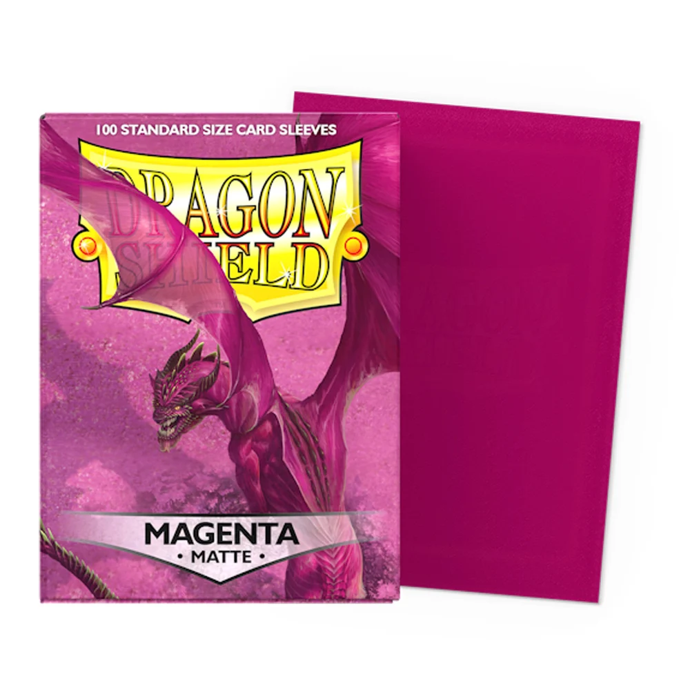 Color: EIGHT - 100 PCS/BOX Colorful Matte Dragon Shield Cards Sleeves Cards Cover Matte Cards Protector for Magic MGT/Star Card Board Games
