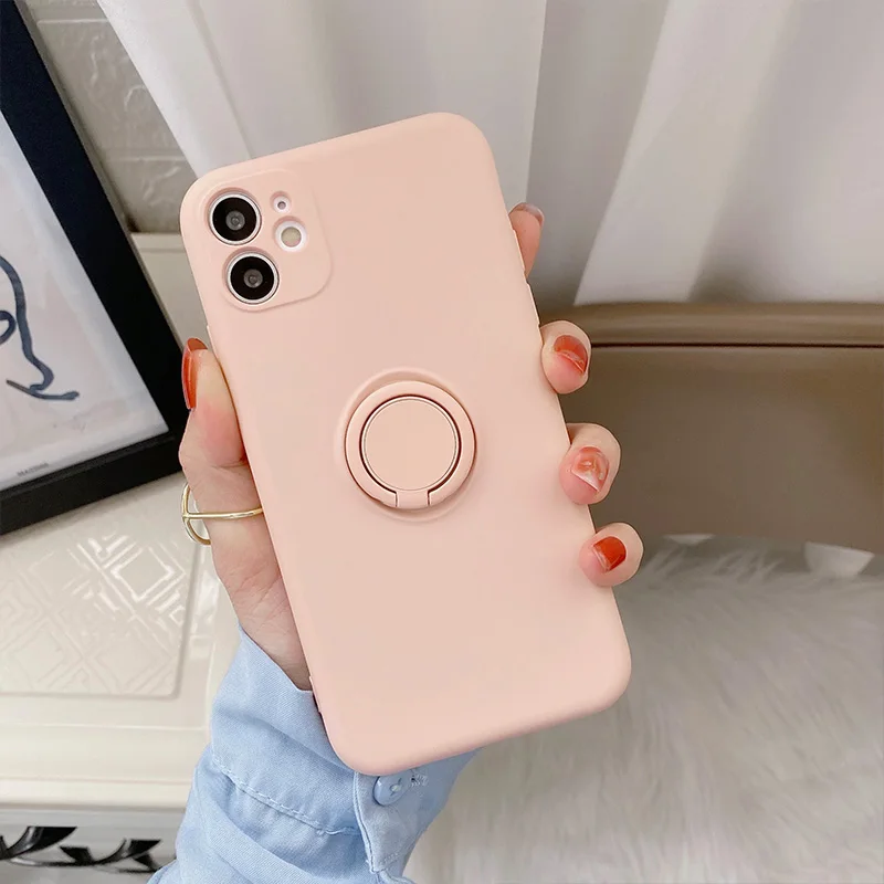 Color: MULTI, Compatible-Phone Models: For iPhone 12 Pro Max, Ships From: CN - With Ring Holder Shockproof Case For IPhone 16 15 14 13 12 11 Pro Max Silicone TPU Soft Back Cover