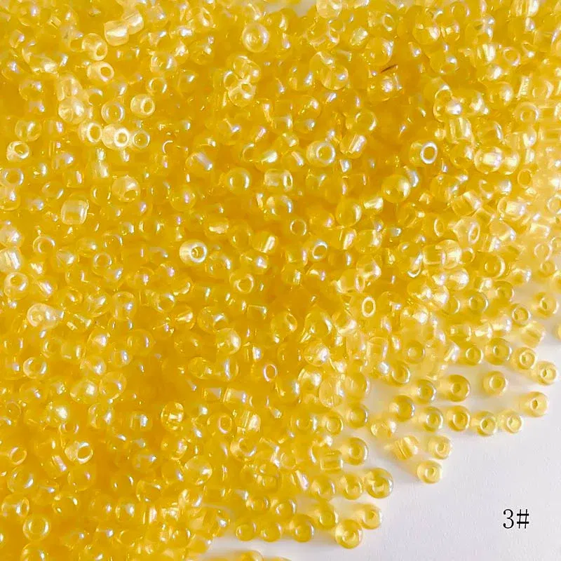 Color: green, Item Diameter: 3mm - 2mm 3mm 4mm Glass Seed Loose Beads Small Charms DIY Craft Bracelet Beads for Jewelry Making Supplies Necklace Accessories