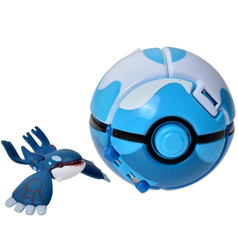 Color: light yellow - New Pokemon Pokeball Anime Action Figurse Pikachu Squirtle Pocket Monster Variant Pok?©mon Game Elf Ball Model Toys Kids Gift