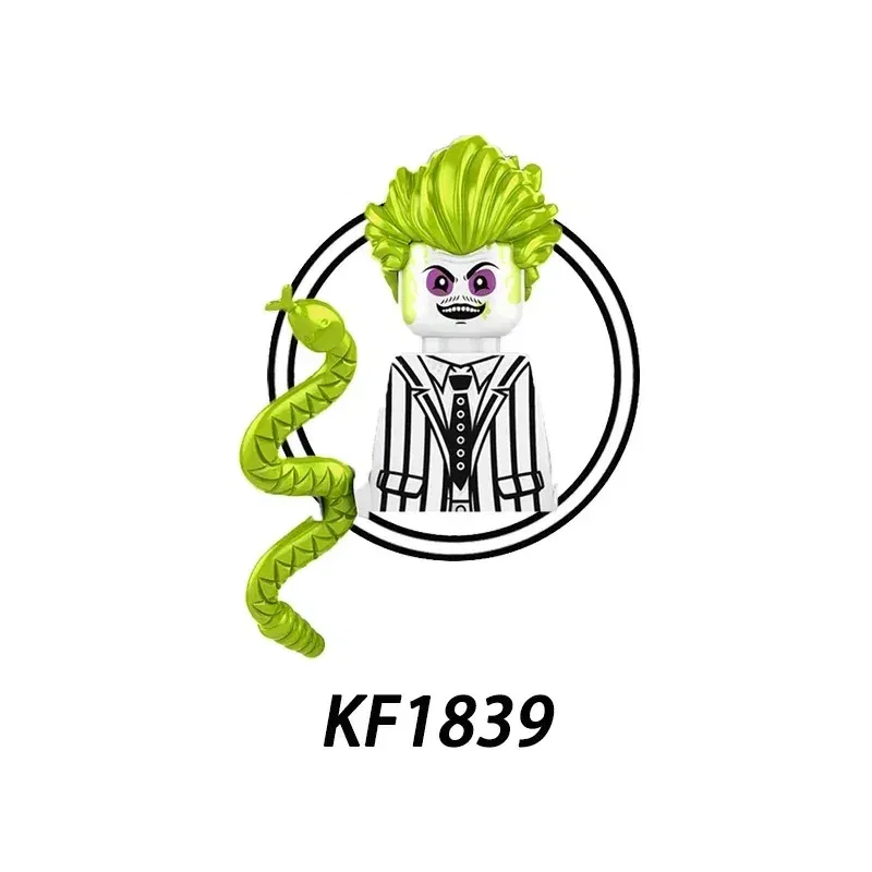 Color: SKY BLUE - 2025 Building Blocks KF6173 KF6175 KF6176 Halloween Horror Jason Sally Leather Face Jack Character Figures Bricks Children Toys