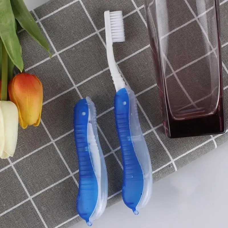 Color: WHITE, Ships From: CHINA - Hygiene Oral Portable Disposable Foldable Travel Camping Toothbrush Hiking Tooth Brush Tooth Cleaning Tools Folding Toothbrush