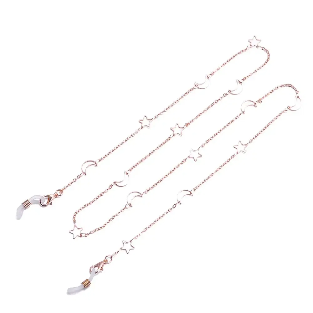 Color: Dark Grey - New Fashion Women Eyeglass Chain Hollow Star Pearl Beaded Sunglasses Reading Glasses Lanyard Eyewear Holder Neck Strap Rope