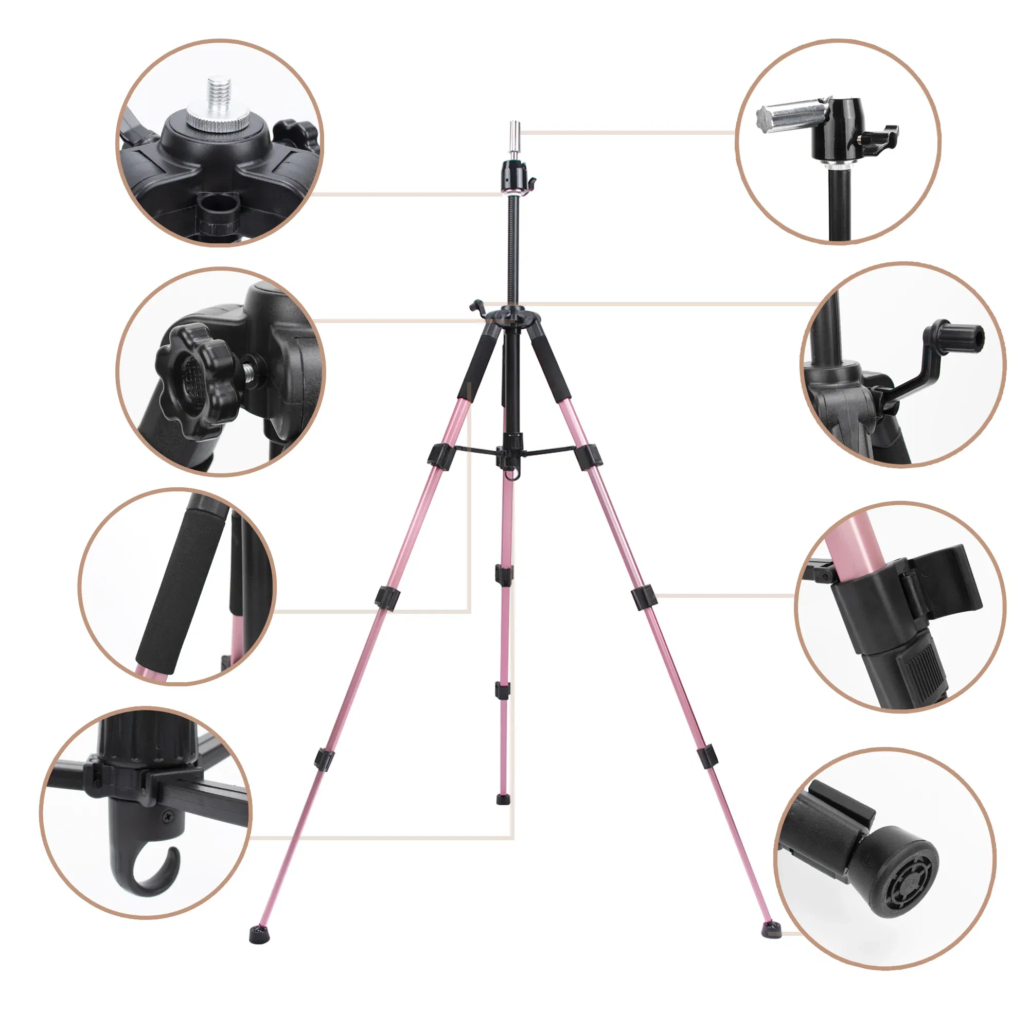 Ships From: CHINA - GEX Multifunction Training Mannequin Tripod / Camera Stand, Canvas Block, Mannequin Head, Cosmetology Hair Wig Stand