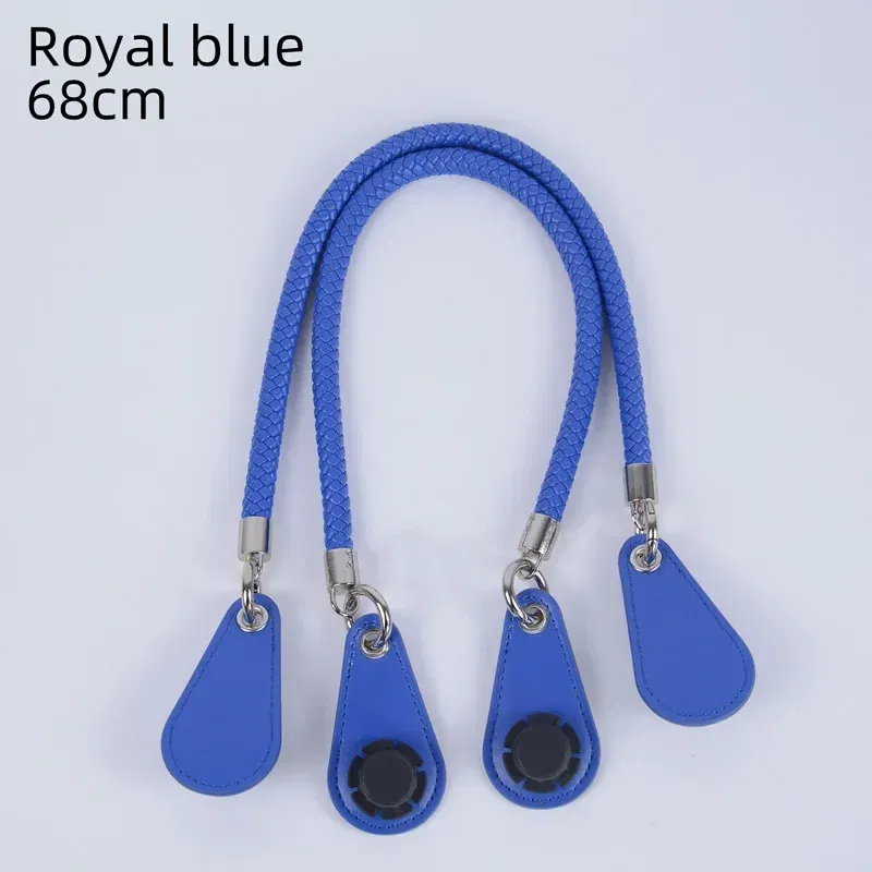 Color: Chocolate, Ships From: CHINA - New 1 pair Obag PU Woven braided leather Rope Handles straps round handlefor O Bag accessoires