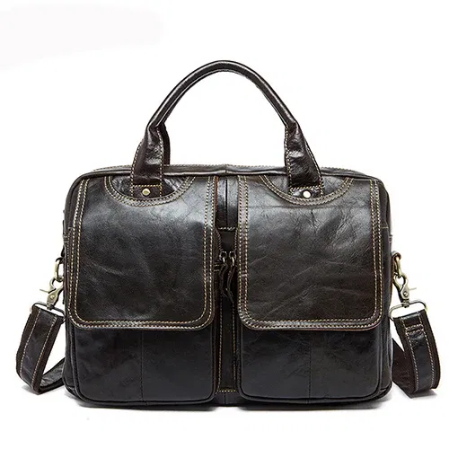 Color: Clear, Ships From: CHINA - WESTAL Men's Bag Genuine Leather Men's Briefcases Laptop Bag Leather Totes for Document Office Bags for Men Messenger Bags 8002