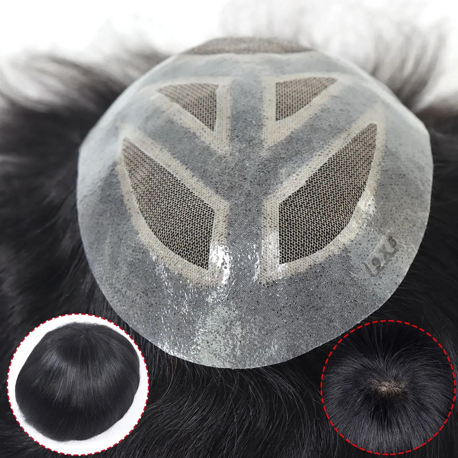 Toupee Color: 20R#, Length: 6 inches, Toupee Size: 6x8 - 6*8/ 6*9/ 7*10/8*10 Lace With PU Toupee Men Breathable French Lace Front Men's Wig Human Hair Toupee Men's Replacement Systems
