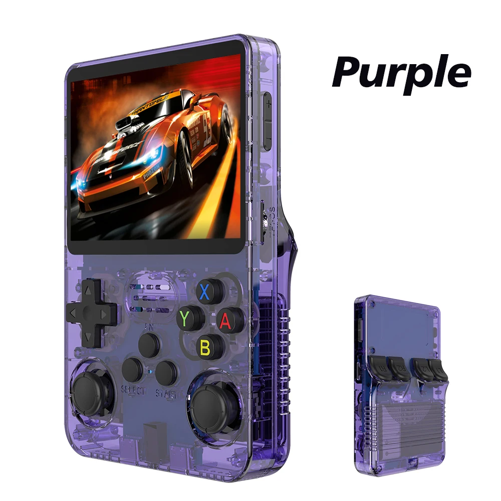 Color: WHITE - R36S Retro Handheld Video Game Console Linux System 3.5 Inch IPS Screen R35s Pro Portable Pocket Video Player 64GB Games