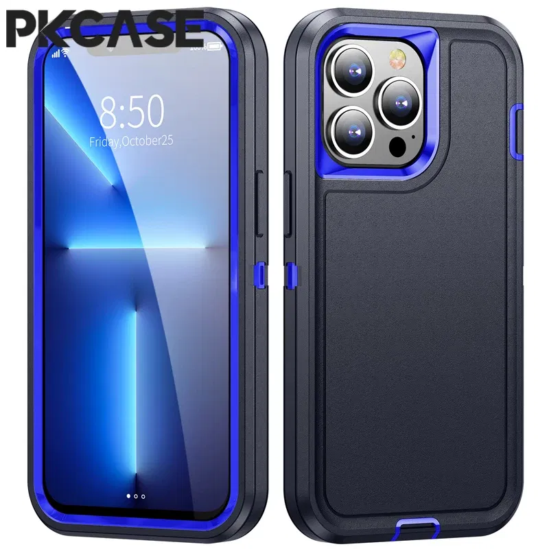 Color: Dark Grey, Material: Neoprene - PKCASE Shockproof Case For iPhone 13 Mini 12 11 Pro Max 6 7 8 Plus Bracket Protective Cover For iPhone X XS XR SE 2020 2022