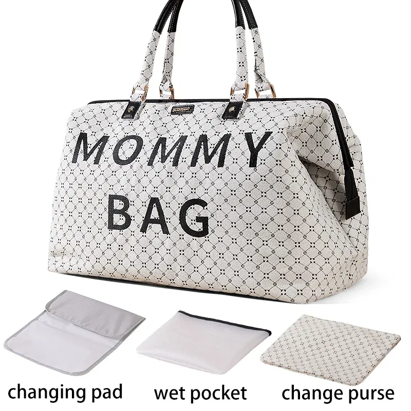 Color: Beige, Ships From: CHINA - Sunveno Mommy Travel Bag 4 In 1 Diaper Tote Mommy Bag Durable Wide Opening for Quick Access Stylish & Practical