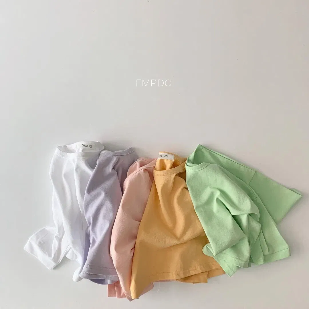 Color: Lavender, Kid Size: 6M - Korea Baby Tee 2023 Baby Autumn Clothes Basic Soft Bottoming Shirt Toddler Girl Clothes T-shirts Baby Boys Clothes Tank Tops New