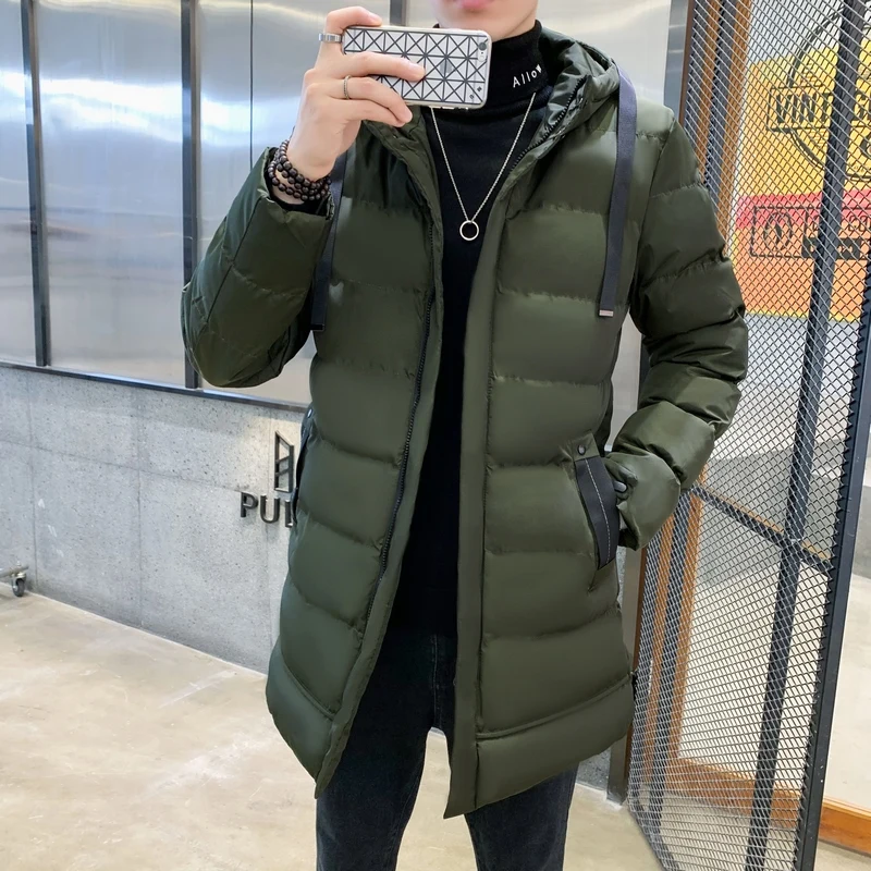 Color: GRAY, Size: 7XL - 7xl Plus Size Padded Parkas Men Thick Warm Coats Solid Warm Cotton Long Coats Windbreaker Winter Outerwear 6xl Thermal Jacket