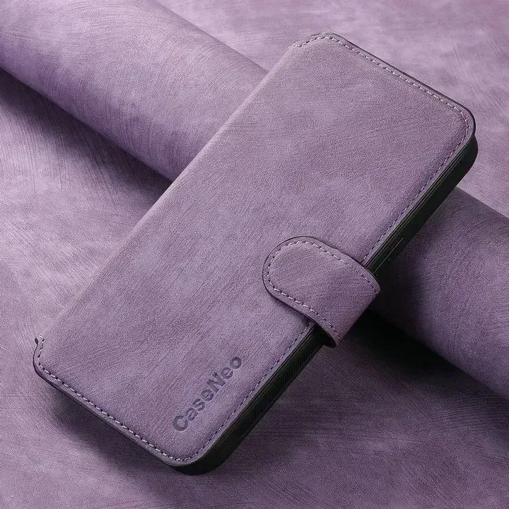 Color: PURPLE, Material: Silicon - Detachable 2IN1 Leather Card Funda for Xiaomi Poco F7 X7 M7 Pro 5G Luxury Case Magnetic Wallet Etui Poco X7 Pro F 7 Ultra Cover