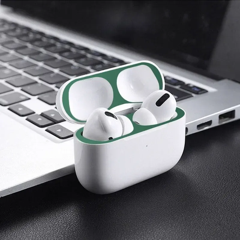 Color: MULTICOLOR - Dust-proof Sticker for Apple AirPods Pro Ultra-Thin Metal Dust Guard Protective Earphone Film for AirPods Pro 2 Cleaning Sticker