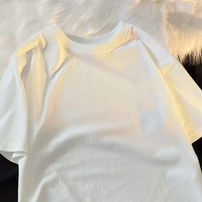 Color: camel, Size: S - Cat Pearl Milk Tea Cartoonmans T Shirt Fitting Loose Tee Clothing Leisure Shoulder Drop T-Shirts Pleasure Cool Short Sleeved