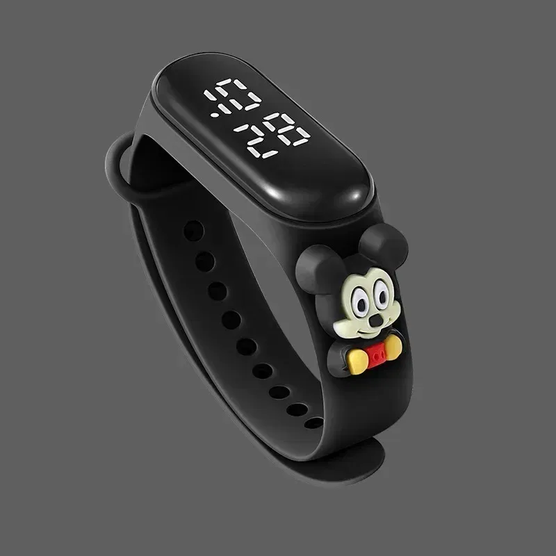 Color: PURPLE - Disney Stitch LED Waterproof Kids Digital Watch Spiderman Hulk Children Watch Sports Touch Electronic Kids Gifts