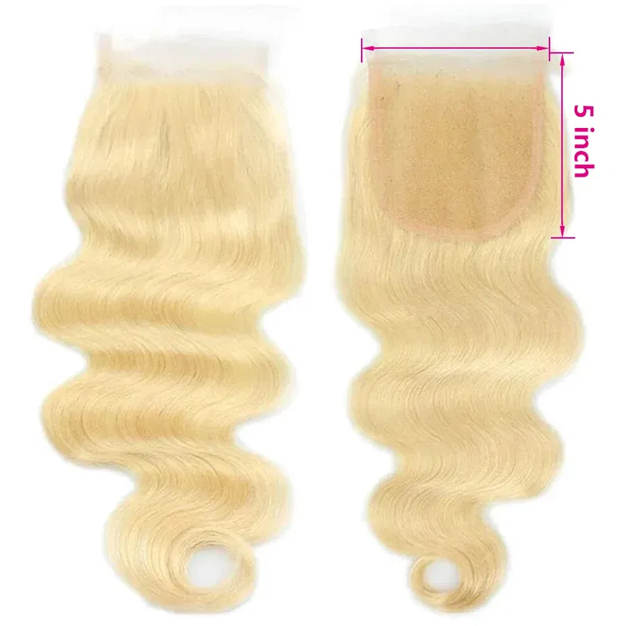 Color: P27/613, Material Grade: Remy Hair, Stretched Length: 18inches - Eva 5x5 Hd Lace Closure Straight 13x4 Lace Frontal Closure Hand Tied Human Hair Closures Free Part Hd Lace Closure Pre Plucked