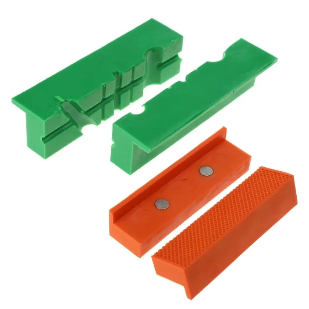 Color: WHITE - 2pcs 4/5/6 Inch Magnetic Soft Pad Jaw Rubber For Metal Vise Bench Machine Tools For Metal Vise Bench Machine Tools