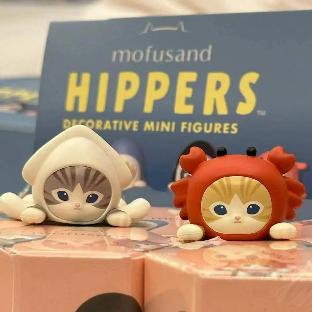 Color: Yellow - Kawaii Sonny Angel Mofusand Hippers Series Blind Box Action Figure Cute Doll Mystery Box Mobile Phone Car Decor Christmas Gift