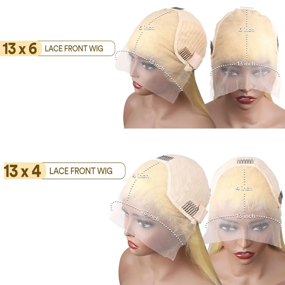 Hair Color: #14, Stretched Length: 28inches, Density: 180%, Ships From: CHINA - Blonde 613 Hd Lace Frontal Wig 13x6 13x4 Transparent Hd Lace Front Wig 30 Inch Brazilian Bone Straight Colored Human Hair Wigs