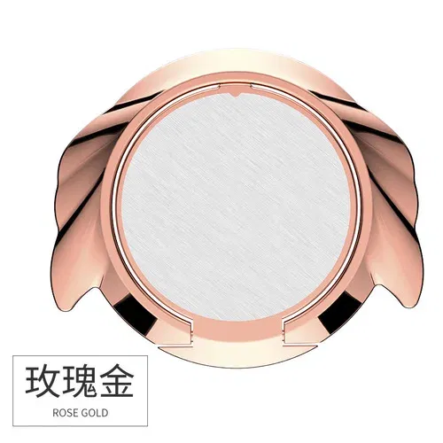 Color: Yellow - 360 Degrees Ultra-thin Angel Ring Bracket Xiaomi Huawei Car Phone Holder Bracket Metal Desktop Phone Stand