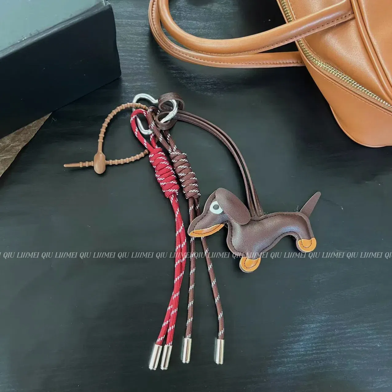 Color: green - DIY Bag Pendant Creative Bread Weaving Rope Colorful Nylon Lanyard Car Keychain Couple Multi-purpose Bag Hanging Accessories